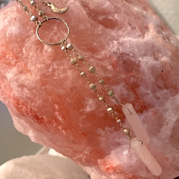 LUNA NORTE 🌙 Rose Quartz Adjustable Love Healing Necklace - Picture 7 of 10